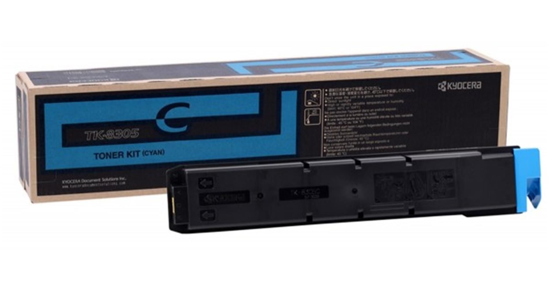 Kyocera TK-8305C Cyan (Çivit Mavisi) Orijinal Fotokopi Toneri (15.000 Sayfa)