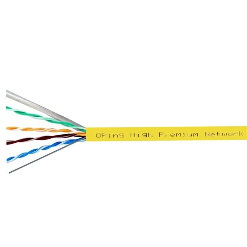 ORING RW-U0601YEL U/UTP CAT6 23AWG LSZH 250MHz 500 Metre %100 Bakır Sarı Network Kablosu