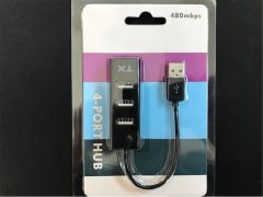 TX ACUSB24 4 Port USB Hub Siyah 2.0 480Mbps (0,11 m Kablo)