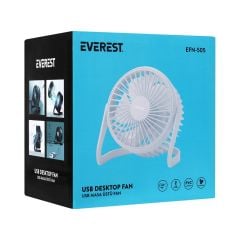 Everest EFN-505 Masaüstü Beyaz USB Fan (145mm x 141mm x 105mm)