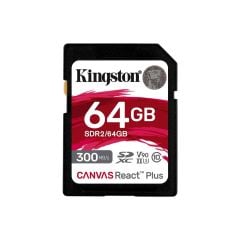 Kingston SDR2-64GB Canvas React Plus SDXC UHS-II 300R-260W U3 V90 Full HD/4K/8K Hafıza Kartı