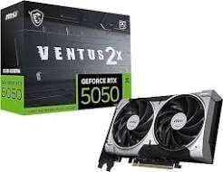 8 GB MSI RTX 5050 VENTUS 2X OC GDDR6 128B DX12 PCIE 5.0 X16 (3XDP 1XHDMI)