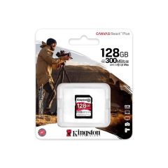 Kingston SDR2-128GB Canvas React Plus SDXC UHS-II 300R-260W U3 V90 Full HD/4K/8K Hafıza Kartı