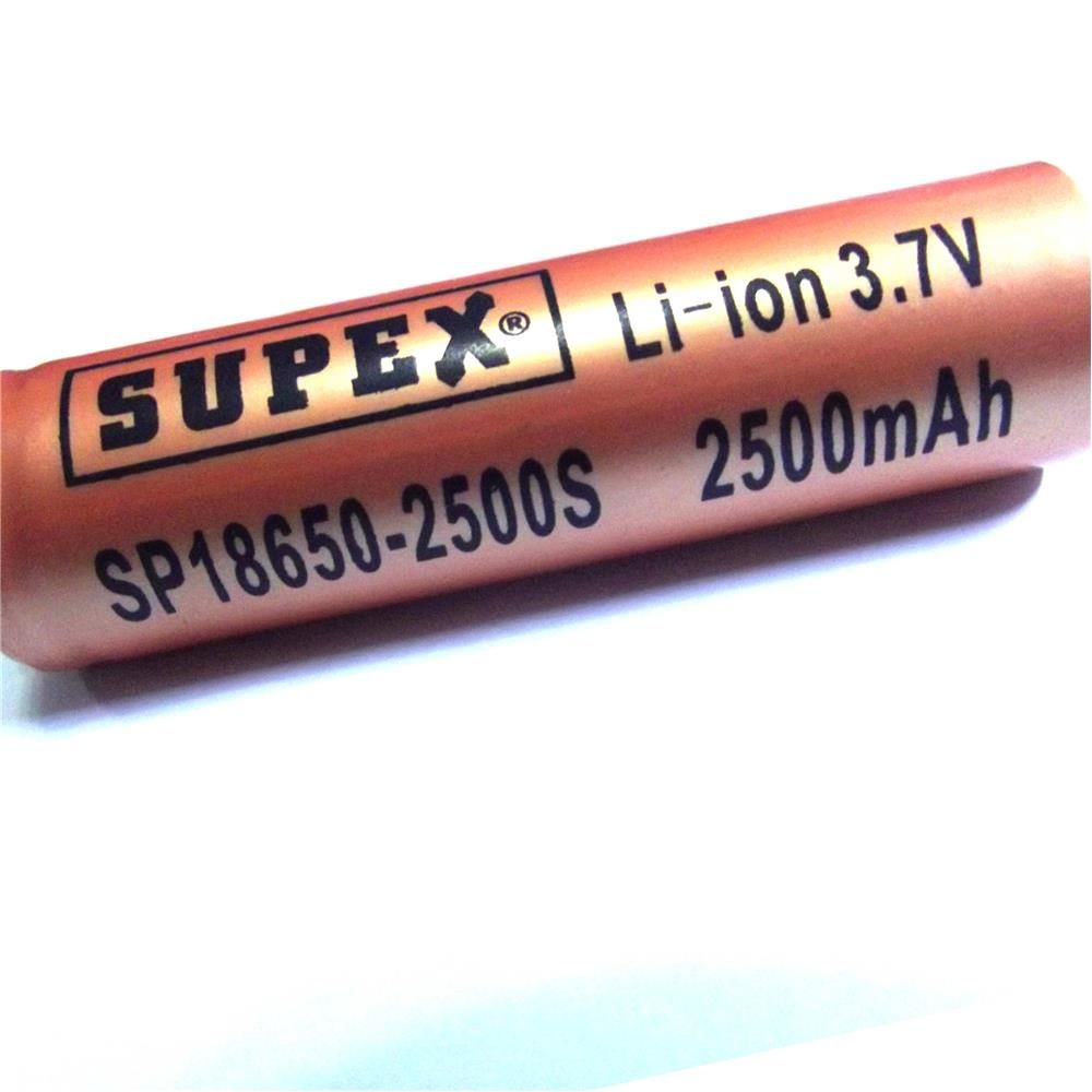 Supex ICR18500 1500mAh 3.7V 3C Deşarj Şarj Edilebilir Lityum İyon Silindirik Pil