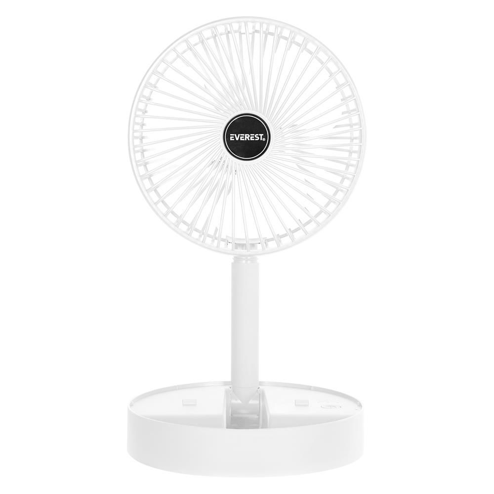 Everest EFN-605 Masaüstü Şarj Edilebilir Beyaz 800mAh USB Fan