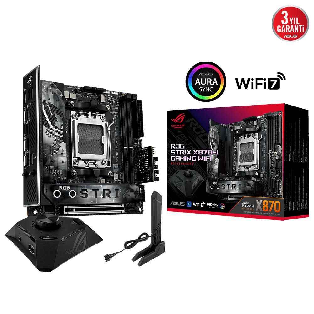 Asus ROG STRIX X870-I GAMING WIFI AMD X870 AM5 DDR5 8000MHz (OC) Mini-ITX Anakart