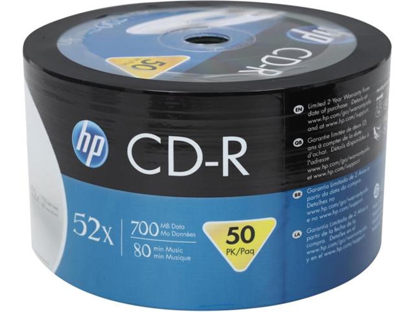HP CD-R 700MB 80min 52X 50’li Shrink