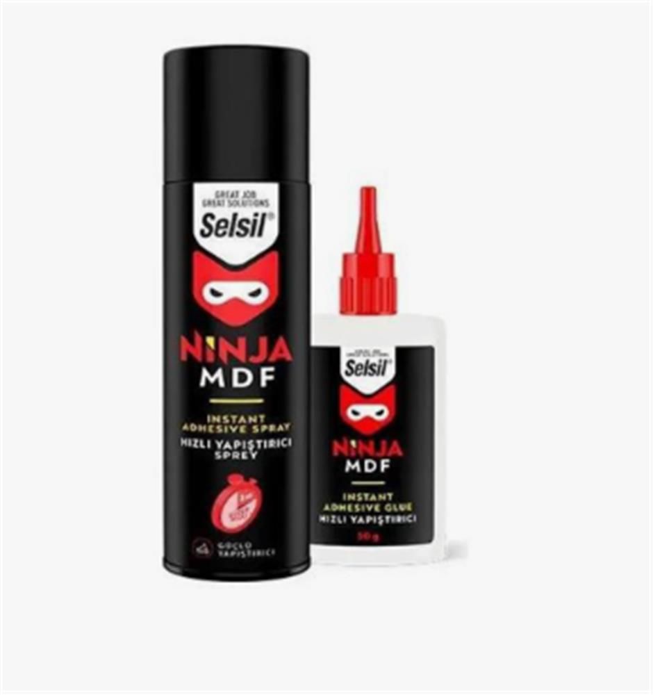 Selsil Ninja MDF Kit Hızlı Yapıştırıcı (200 ml Aktivatör + 50 gr Yapıştırıcı)