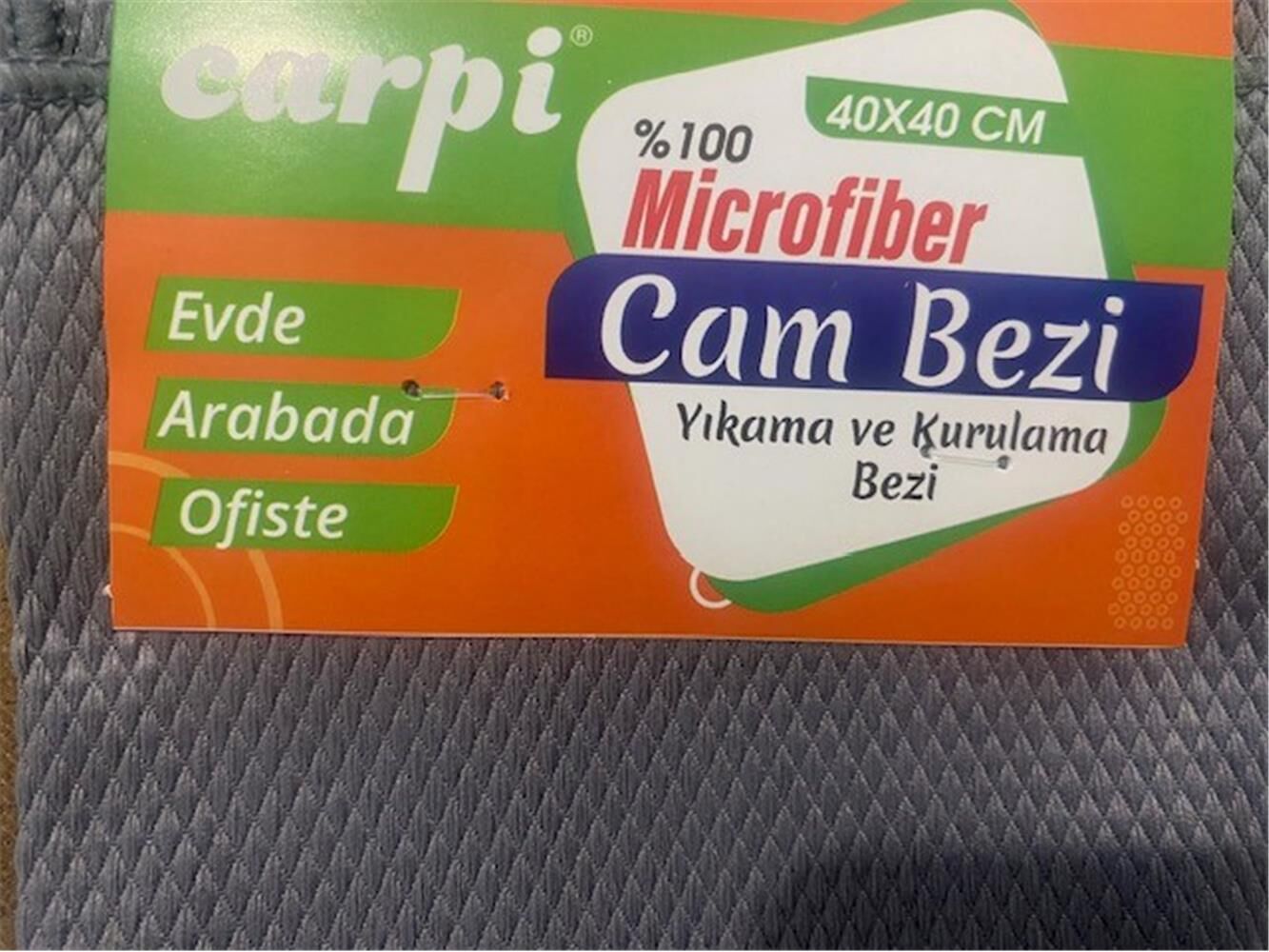 Carpi Mikrofiber Cam Temizleme Bezi 40x40 cm (Ürün Kodu: 2420129)