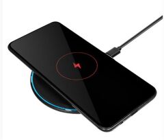 S-link SL-CWF65 15W LED Logolu Siyah Kablosuz Şarj Cihazı
