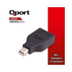 QPort Q‑MDP2 Mini DisplayPort Erkek – DisplayPort Dişi Adaptör Çevirici