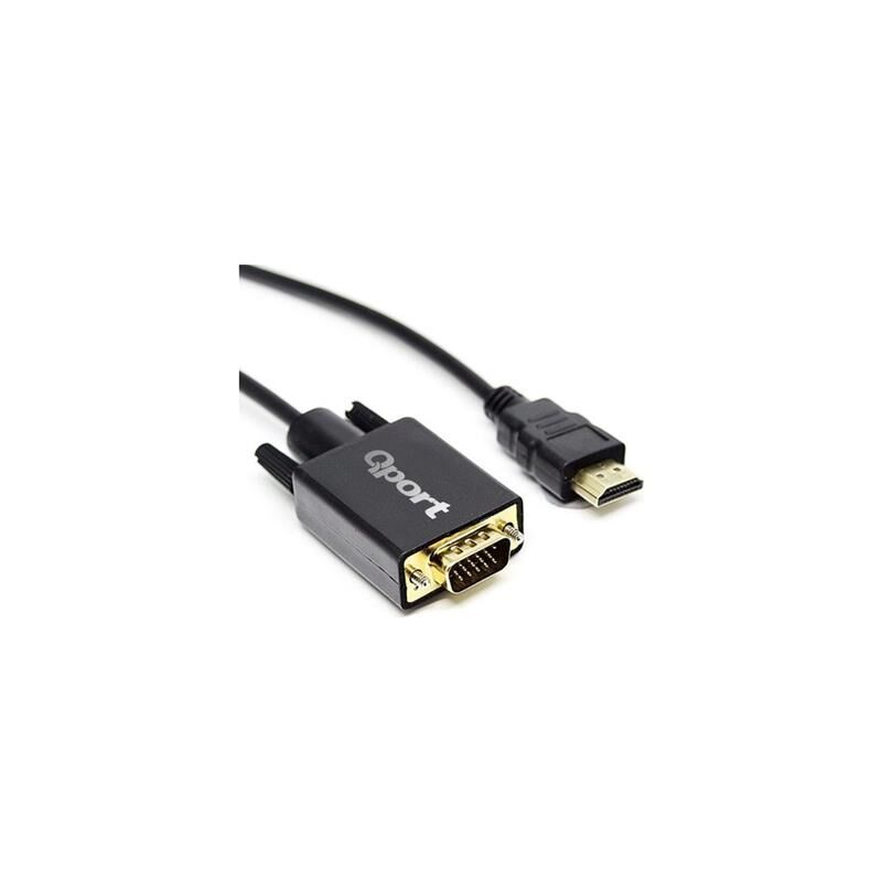 QPORT Q-HVG18 HDMI to VGA 1,8m Dönüştürücü Kablo