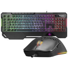 Rampage KM-R96 ELEMENTAL Siyah RGB Aydınlatmalı Q Oyuncu Klavye & Mouse Gaming Set (7200 DPI)