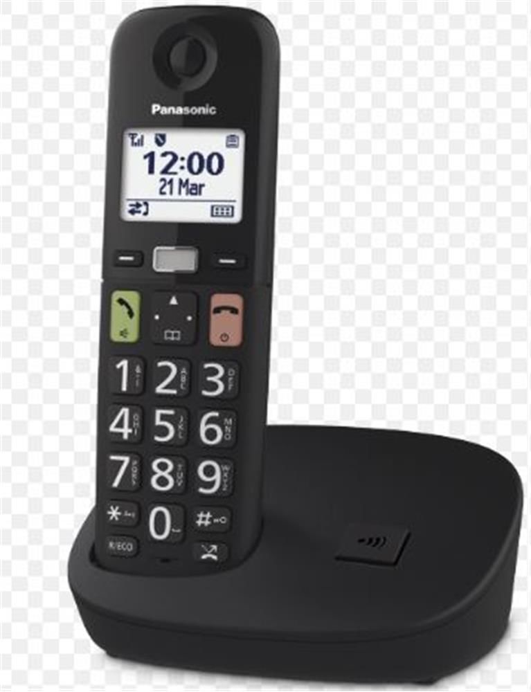 Panasonic KX-TGU110 Siyah Geniş Ekranlı ve İşitme Cihazı Uyumlu Telsiz DECT Telefon