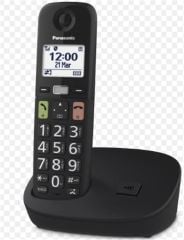 Panasonic KX-TGU110 Siyah Geniş Ekranlı ve İşitme Cihazı Uyumlu Telsiz DECT Telefon