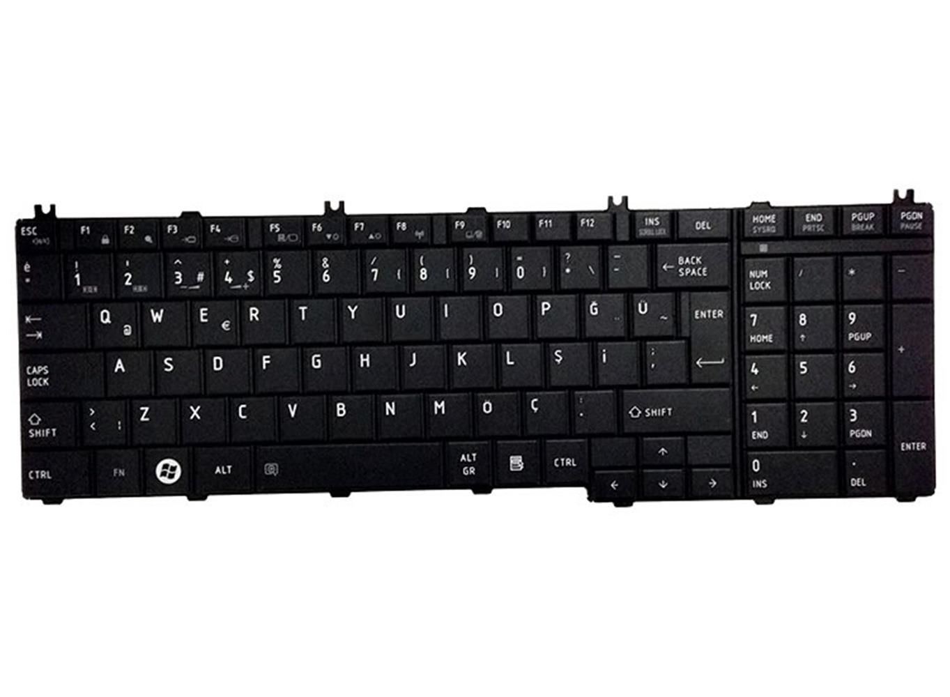 Toshiba Dynabook Satellite P855-33N Klavye SİYAH